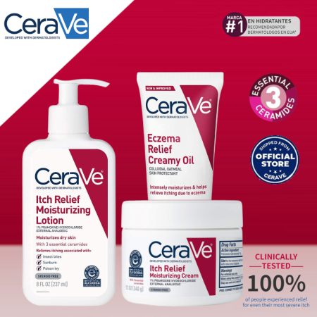 CeraVe Itch Relief Moisturizing Lotion and Cream Collection