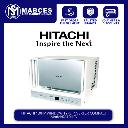 Hitachi 1HP DC Inverter Window Aircon - Compact Design