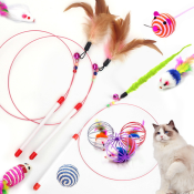 Bell Feather Cat Teaser Toy for Interactive Play, Petstages