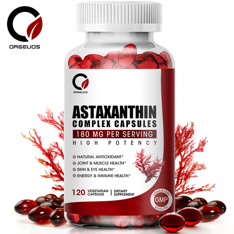Viên nang Astaxanthin với dầu cá EPA/DHA cho sức khỏe làn da và mắt Cải thiện lưu thông máu Chất chống oxy hóa tự nhiên Tăng cường năng lượng và khả năng miễn dịch