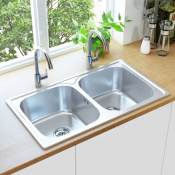 SUS304 Stainless Steel Kitchen Sink Double