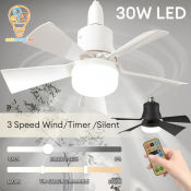 LED Ceiling Fan Light with Remote Control - Modern Design