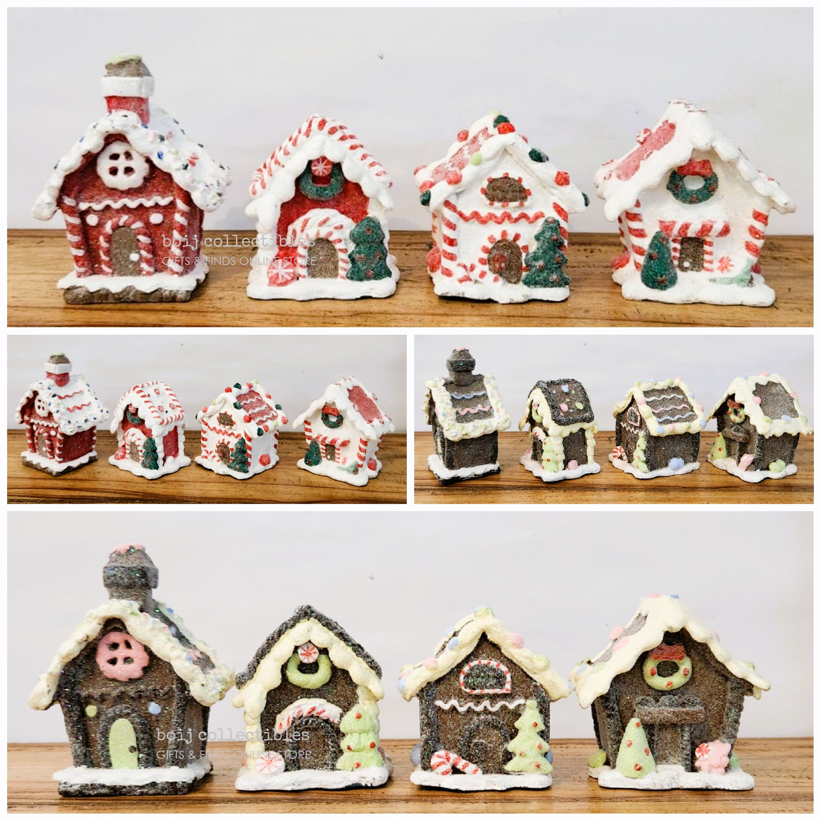 Product photo of Mini Gingerbread House Figurines (3-4.25 in) from its Lazada listing
