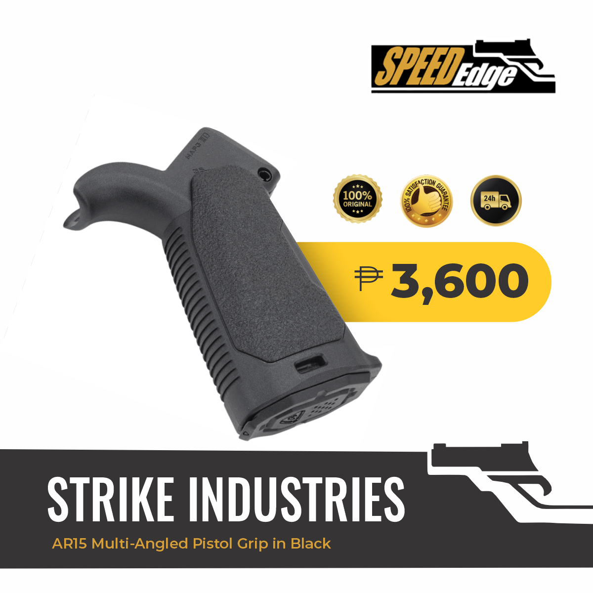 Strike Industries AR Multi-Angled Pistol Grip - FDE