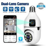 V380 Pro Dual Lens WIFI Bulb CCTV Camera, 5MP