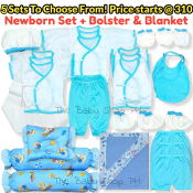 BLUE SULIT Newborn Baby Clothes Set with Blanket - AFFORDABLE