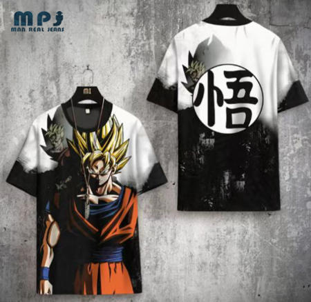 Mpj Tshirts OverSize Tee for man Goku Cartoon Tshirts