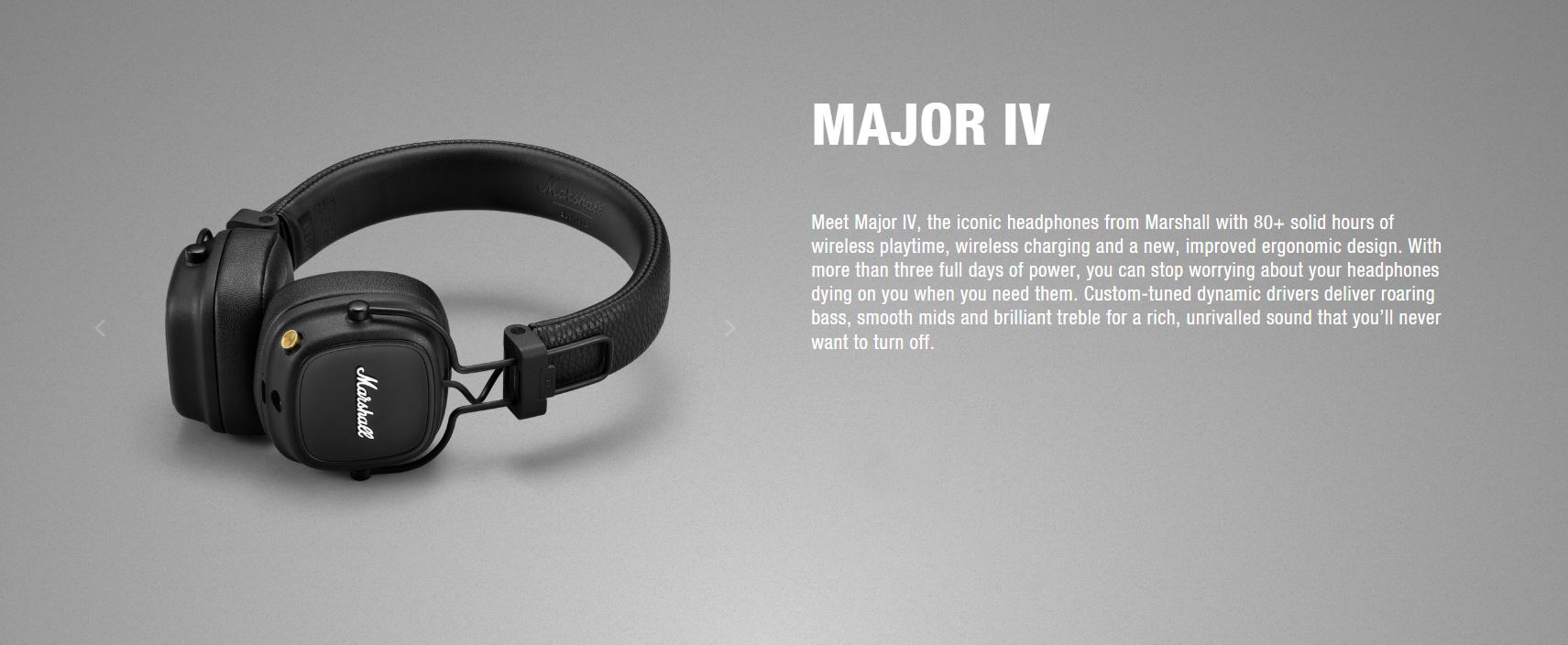 Auriculares Bluetooth Marshall Major Iv Color Negro