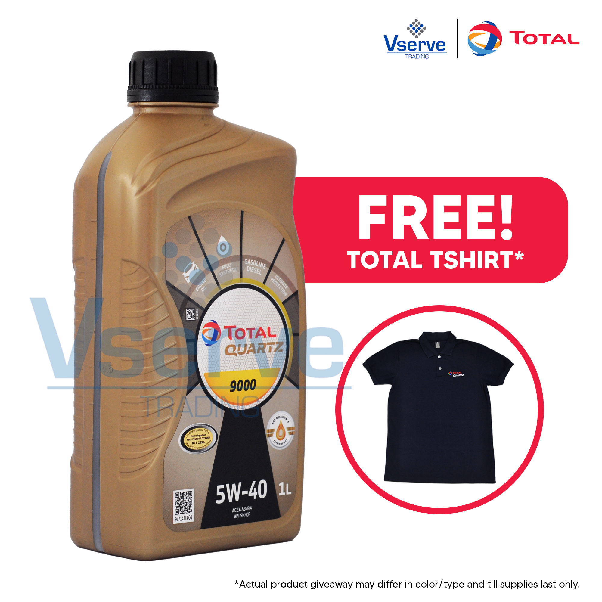 TOTAL 5w40 QUARTZ ENERGY 9000 High Performance Synthetic Engine Oil