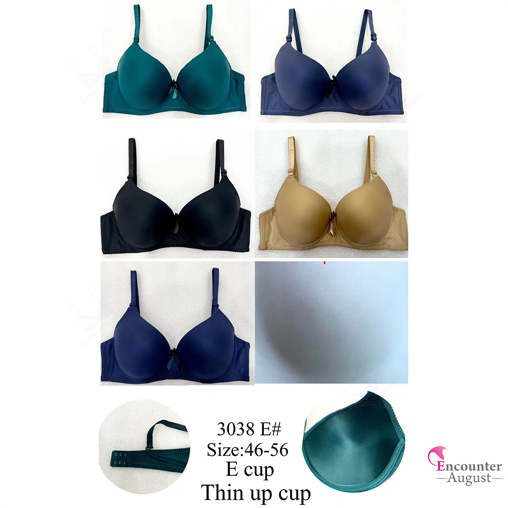 Plus Size Adjustable Bra Cup E Women's Sexy Push Up Soft Smooth Bra  With-wire 3038