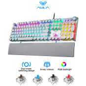 AULA PUNK Mechanical Gaming Keyboard with Backlit and Keycaps