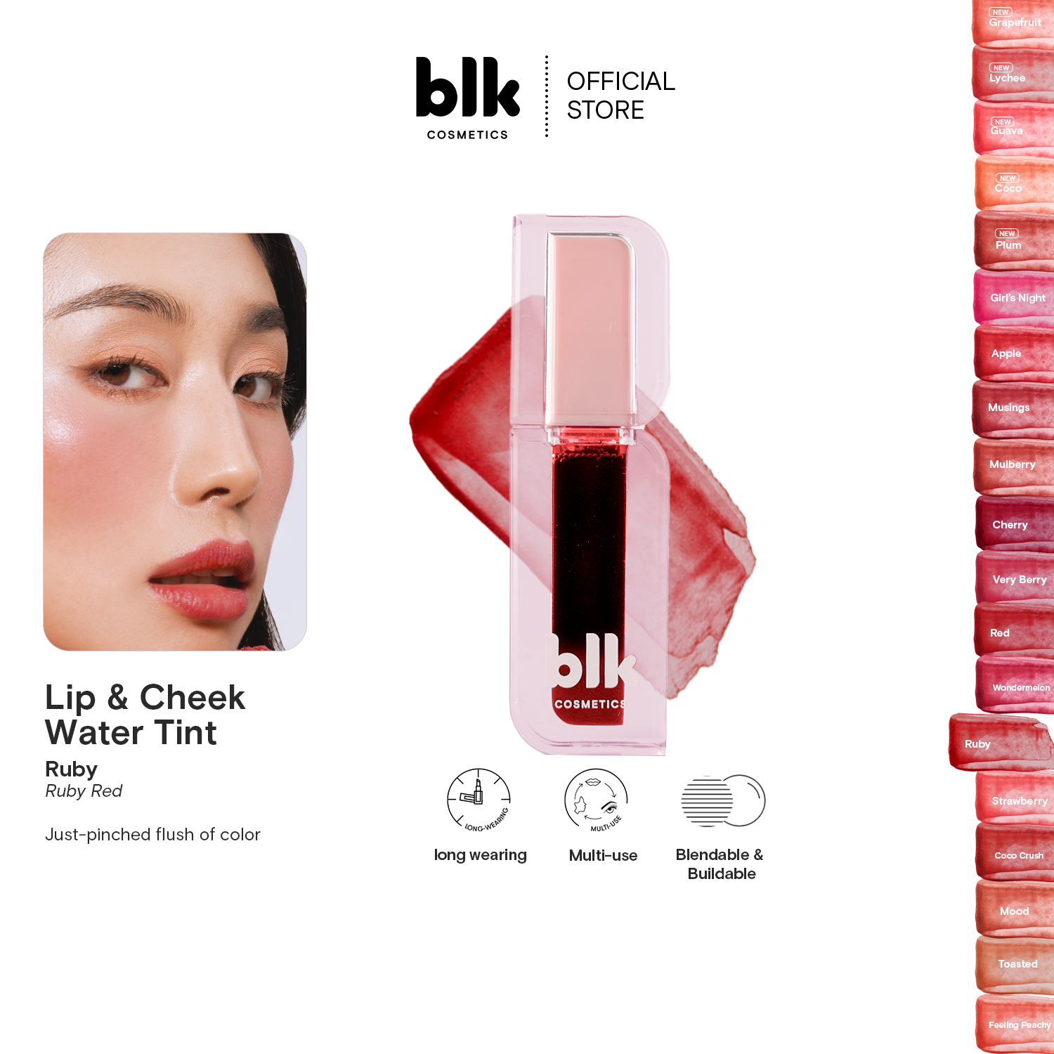 Discount on BLK Cosmetics  shoes - SKU: blk cosmetics fresh lip and cheek water tint ruby