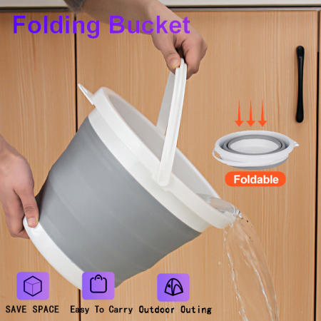 Foldable Collapsible Silicone Multipurpose Basin Cleaning Bucket Storage Bucket Car Washing Bucket Outdoor Fishing Storage Bucket