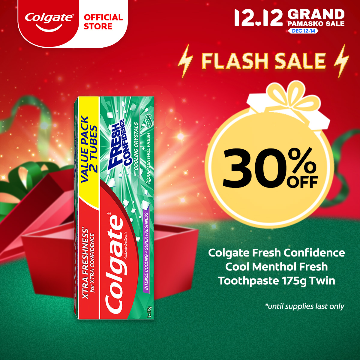 Lazada Philippines - Colgate Fresh Confidence Cool Menthol Fresh Toothpaste for Fresh Breath 173g Twin Pack