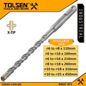 Tolsen Industrial Grade Hammer Drill Bits with TCT X-TIP