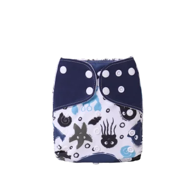 One Size Baby Cloth Diapers Reusable Washable Fit 3-36 Months (6)