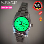 Seiko 5 Women's Silver Automatic Luminous Glow Watch