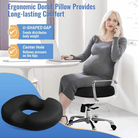 Ardour Donut Pillow Hemorrhoid Cushion - Orthopedic Seat Pad