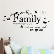 Lily Flowers & Butterflies Removable Wall Decals - Home Decor