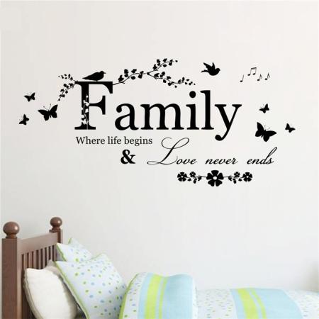 Lily Flowers & Butterflies Removable Wall Decals - Home Decor