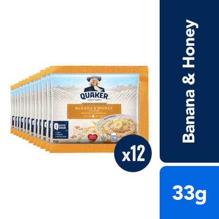 Quaker Flavored Oatmeal Banana & Honey 33g