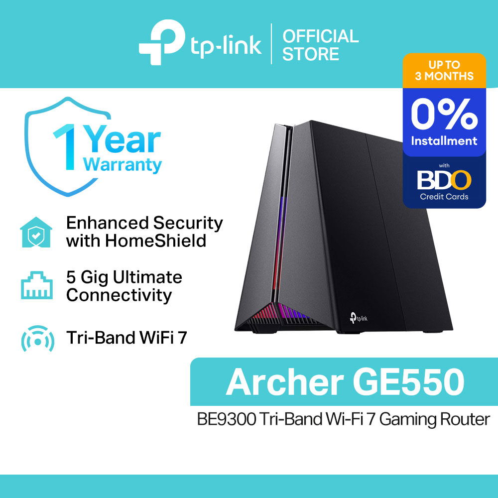 TP-Link Official Store / Archer GE550 BE9300 / Tri-Band WiFi 7 Speed up to 9220 Mbps WiFi 7 Wireless WiFi Modem Extension Extender Long Range Repeater Router