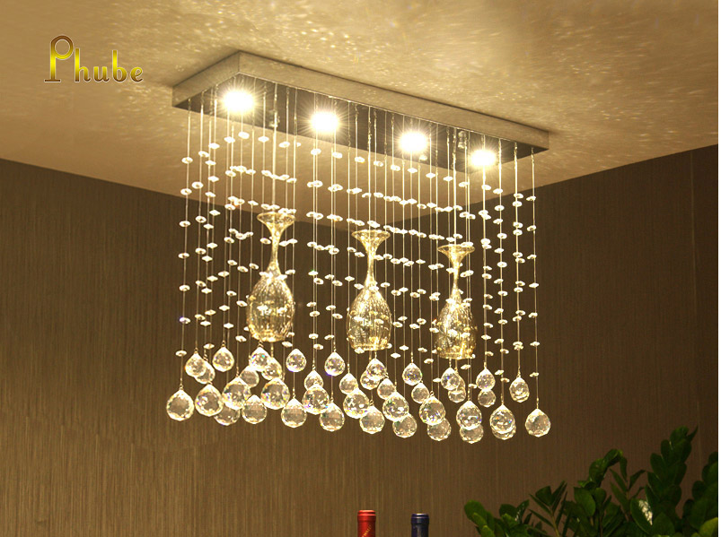 Modern Rectangle Crystal Chandeliers Raindrop Rectangular Flush Mount ...