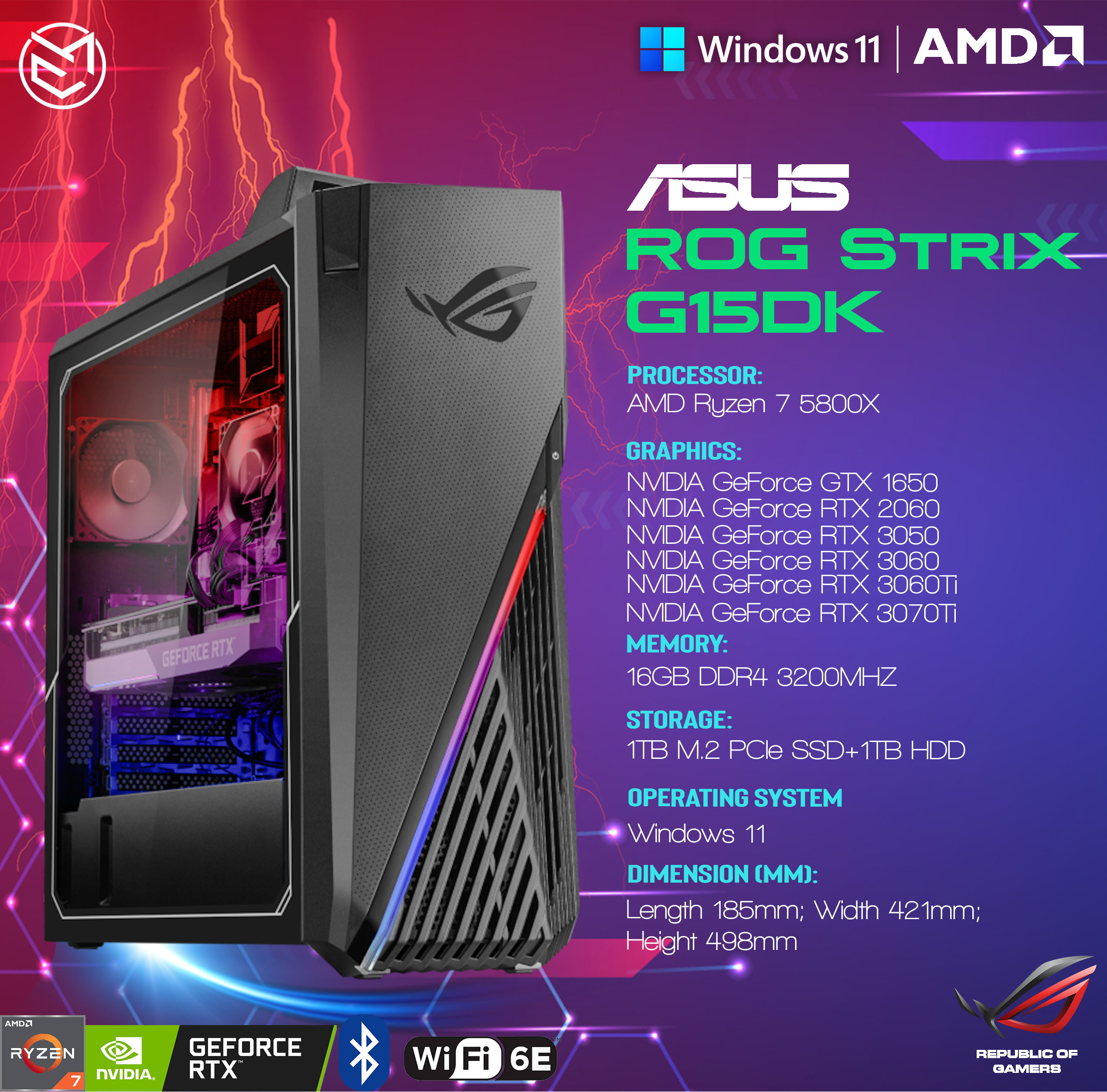 asus rog strix g15dk octa core gaming cpu