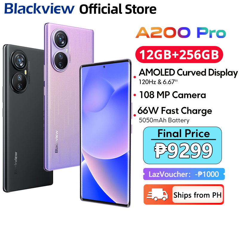 Blackview A200 Pro Smartphone 6.67''120HZ Curved Display Mobiles 12GB 256GB AMOLED 108MP Camera MTK Helio G99 5050mAh Cellphone