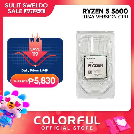 AMD Ryzen 5 5600 Desktop Processor with Wraith Stealth Cooler