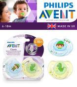 Philips Avent Orthodontic Baby Pacifier, 6-18 months, UK Made