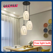 GECREE Modern Art Glass Pendant Light for Kitchen Ceiling