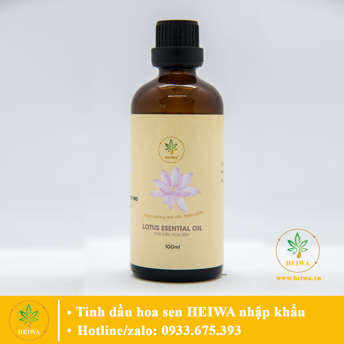 Tinh dầu Hoa sen thương hiệu HEIWA nhập khẩu Ấn Độ khử mùi, xông phòng