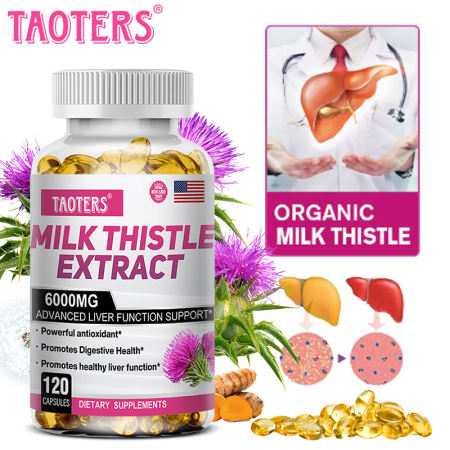6000mg Milk Thistle Extract: Supports liver health and detoxification