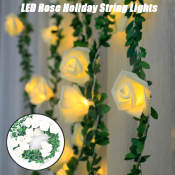 Led Rose String Lights Flower Rattan Bouquet Decor Girl Confession Romantic Battery Power