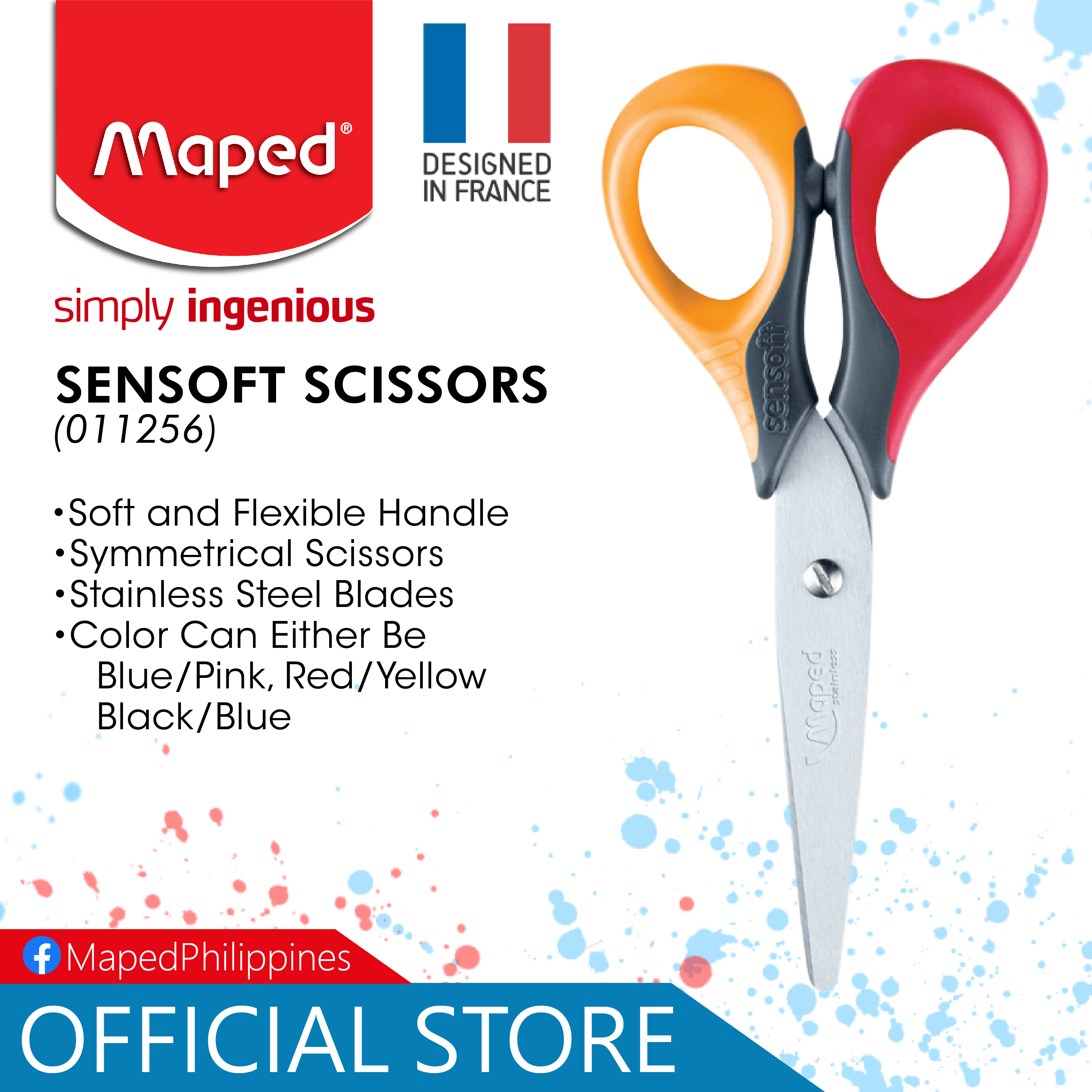 Maped Sensoft 3D Pastel Scissors - Assorted*