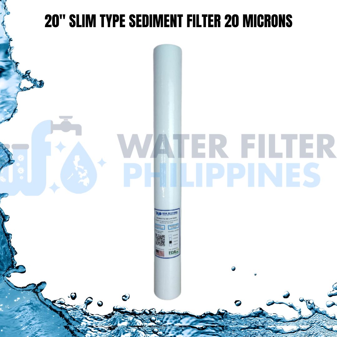 Water Filter 20" Slim Type Sediment Filter 20 micron Replacement Filter Water Purifier Presyo  109 Piso*Libreng Shipping