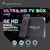 Smartifact MXQ Pro 4K TV Box with I8 Mini Keyboard