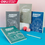 Deli A5 Spiral Notebook "Mission Time" - 1Pc