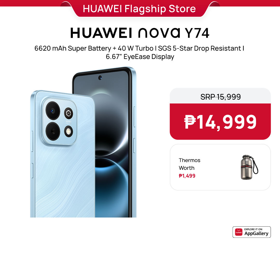 HUAWEI nova Y74 Smartphone / 6620 mAh Super Battery + 40 W Turbo / SGS 5-Star Drop Resistant / 6.67" EyeEase Display
