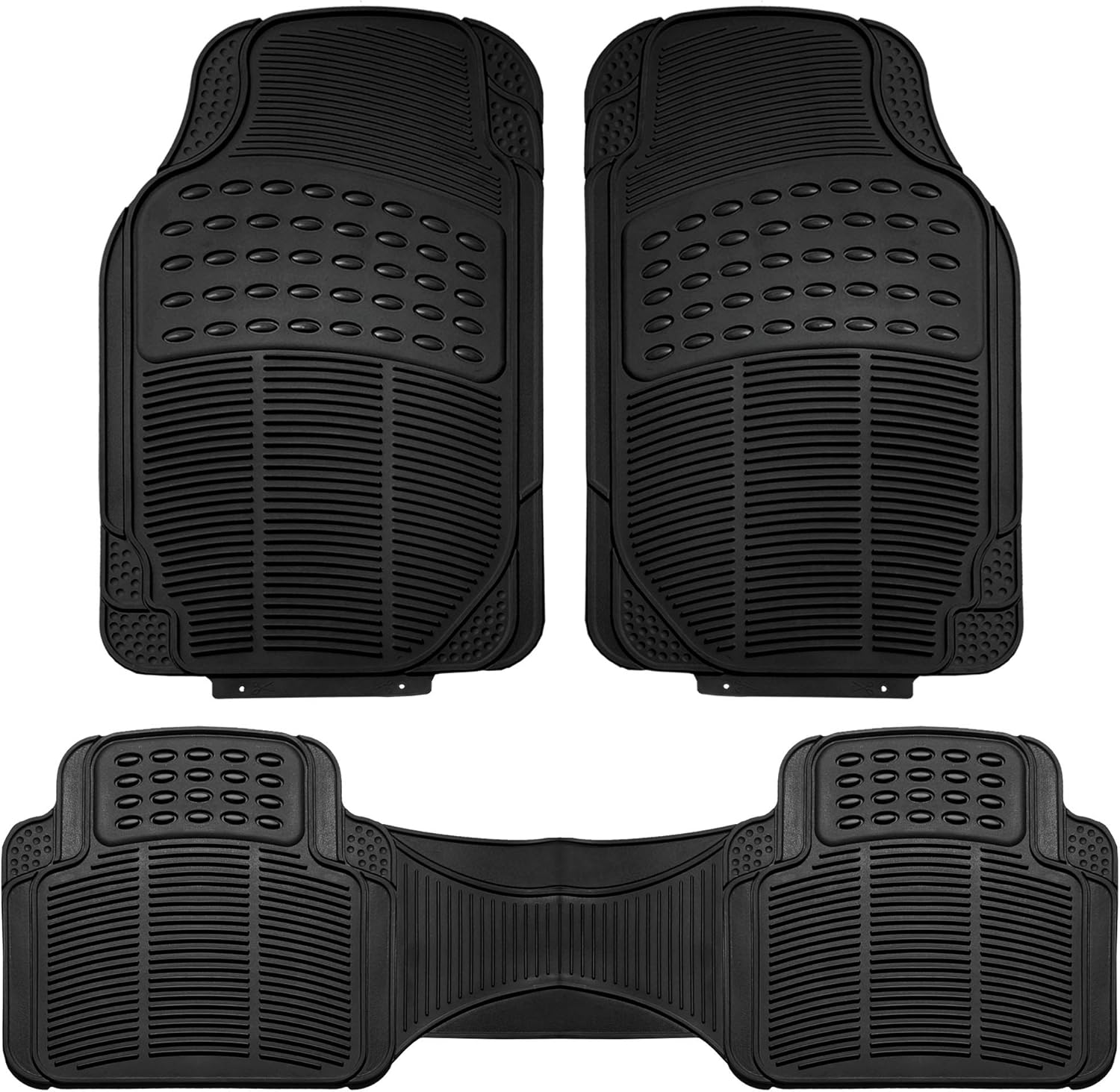 Caterpillar CAMT-8303 Heavy Duty Car Mats All Weather ToughLiner Floor Mat for Auto Truck SUV & Van, Full Custom Trim to Fit Rubber Liners, Total Protection, Black price in Saudi Arabia
