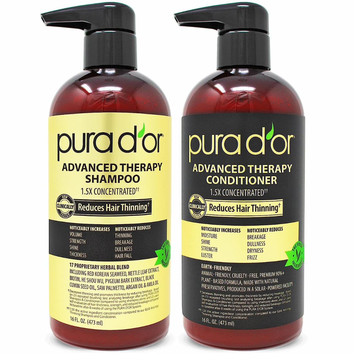 Pura D'or Advanced Therapy Shampoo & Conditioner