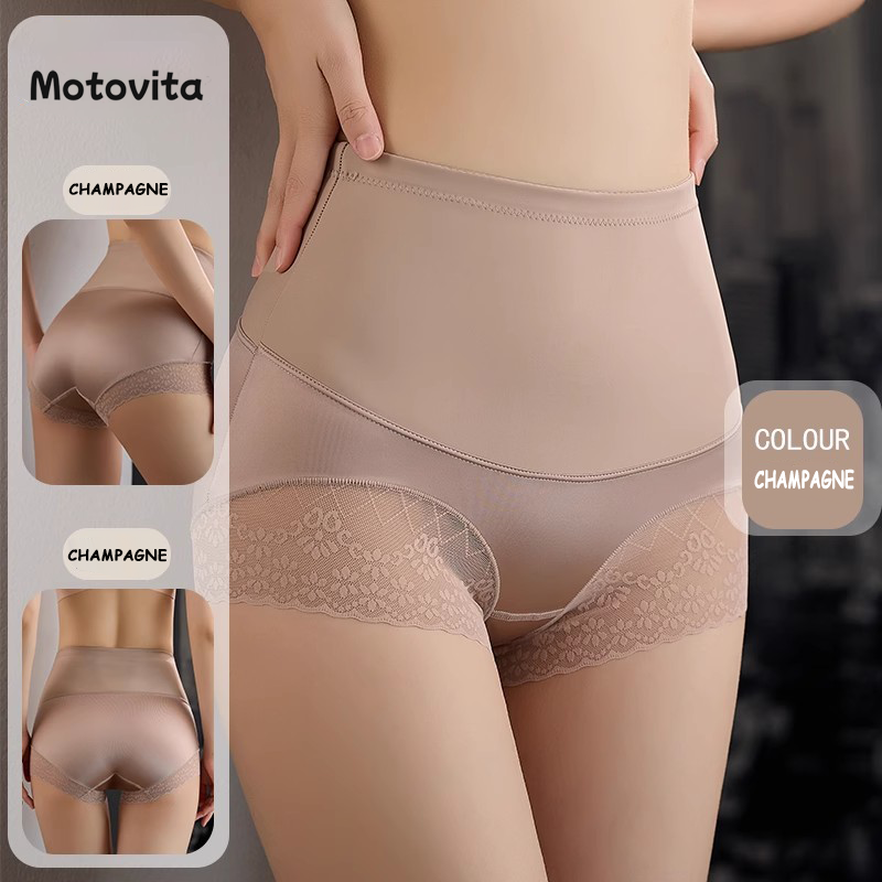 Motovita Women's High Waist Body Shaper Panties Ice Silk Seamless Butt Lifter Tummy Belly Control Waist Slimming Pants Shapewear Girdle Thin Abdomen Hips Underwear - Image 3
