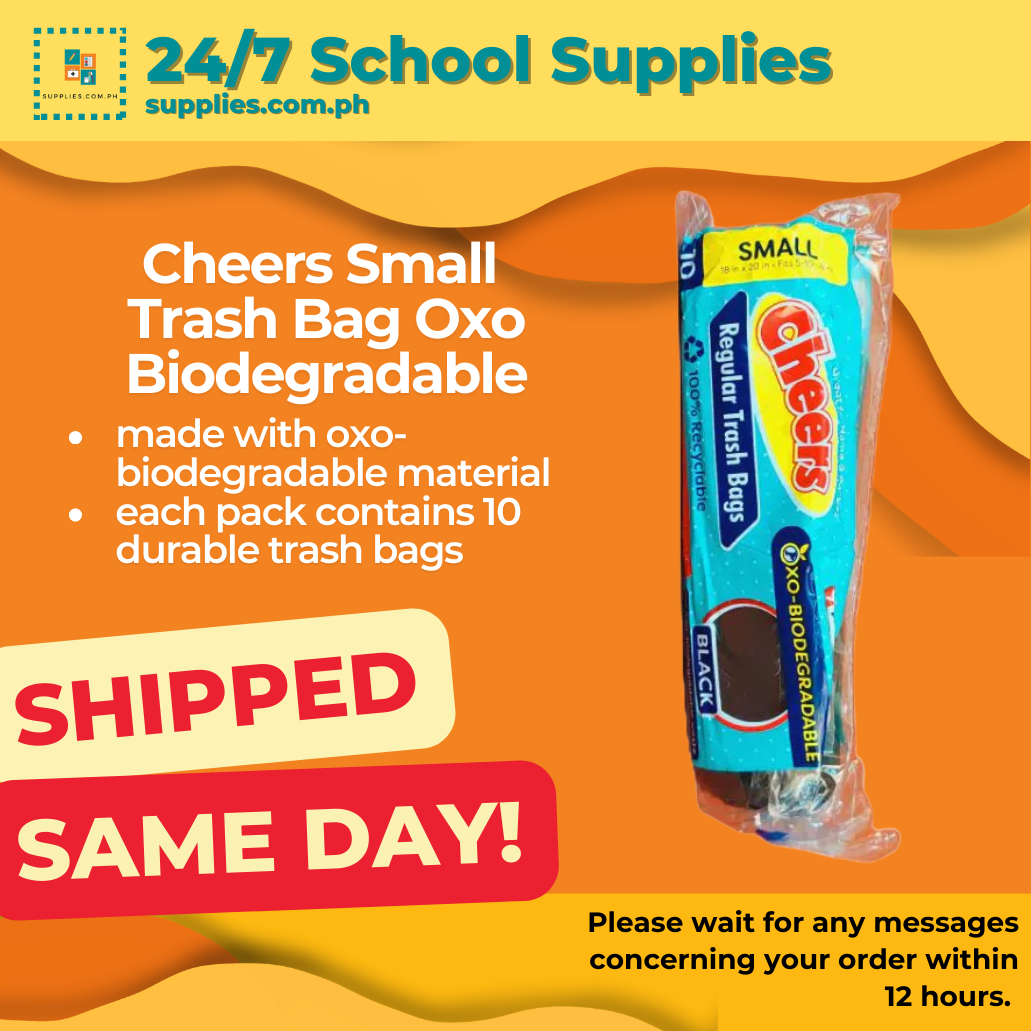 Cheers Extra Large Black Trash Bags 10 Pack Oxo-Biodegradable