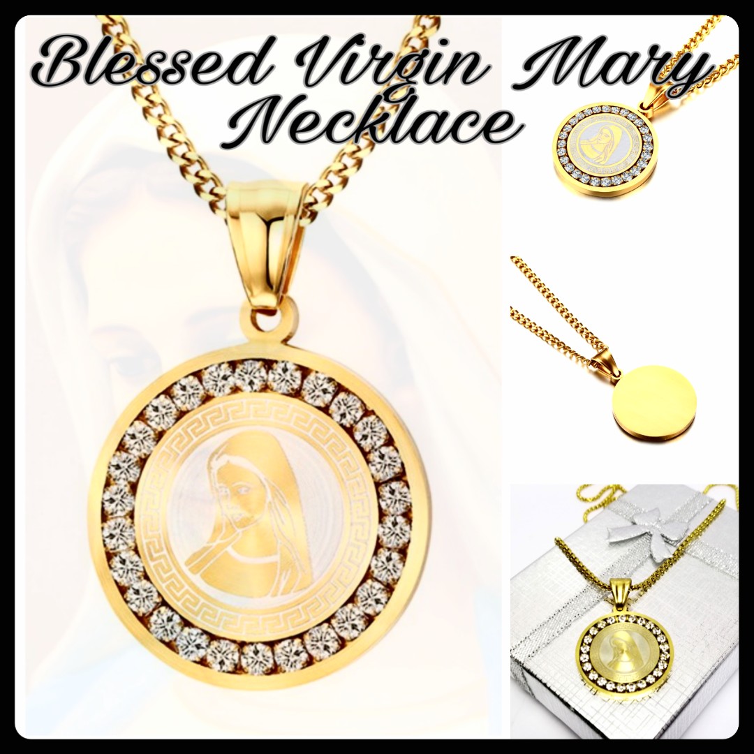 blessed virgin mary necklace