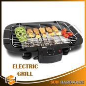 SUN HARDWARE Electric BBQ Grill - Indoor/Outdoor Barbecue