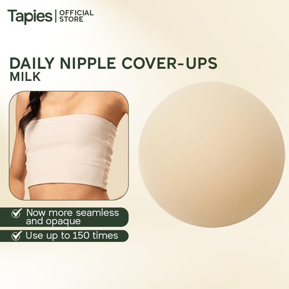 Tapies Daily Nipple Cover-Ups in Soy [Seamless, Opaque, Silicone Nipple  Covers]