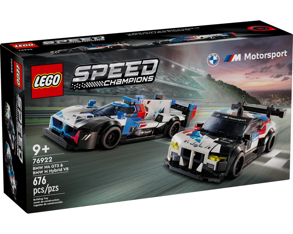 LEGO Speed Champions 76922 BMW M4 GT3 BMW M Hybrid V8 Race Cars