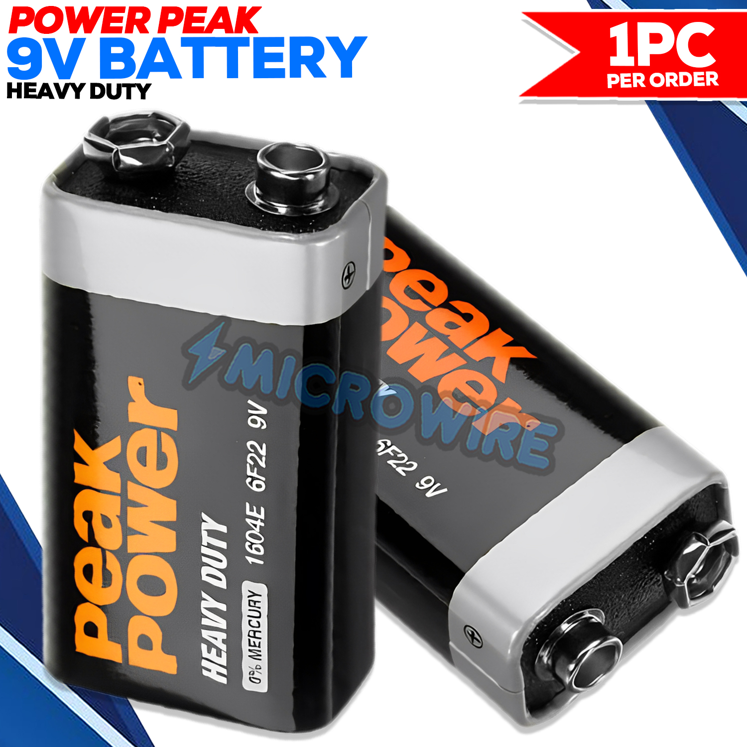 Peak power battery 1604e clearance 6f22 9v price