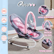 COCOBABY Foldable Bouncing Chair with Toy Bar and Portable Handle